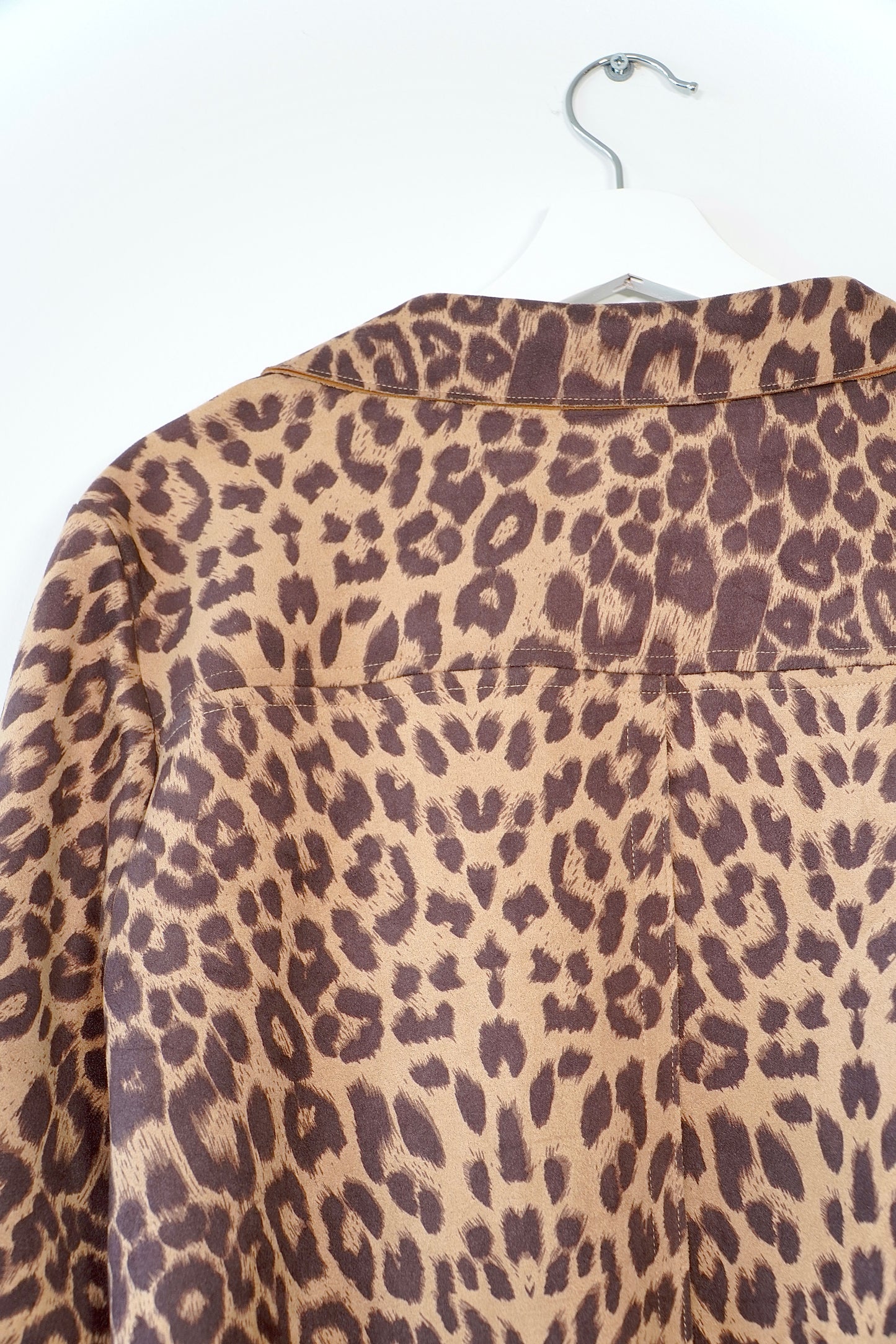 Zara Brown Leopard Print Coat (L)