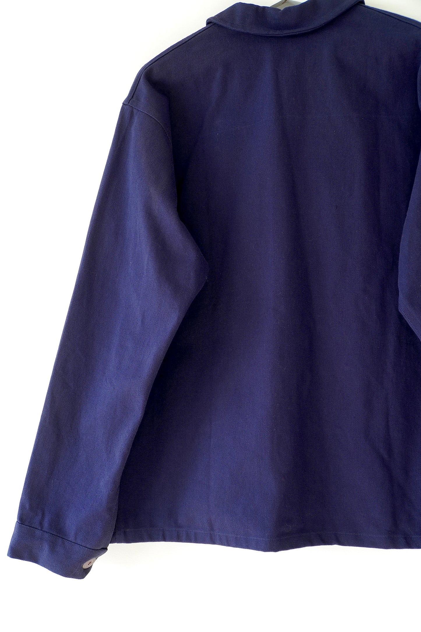 Mercador do Mundo Navy Blue Button Up Boxy Overshirt Jacket (M)