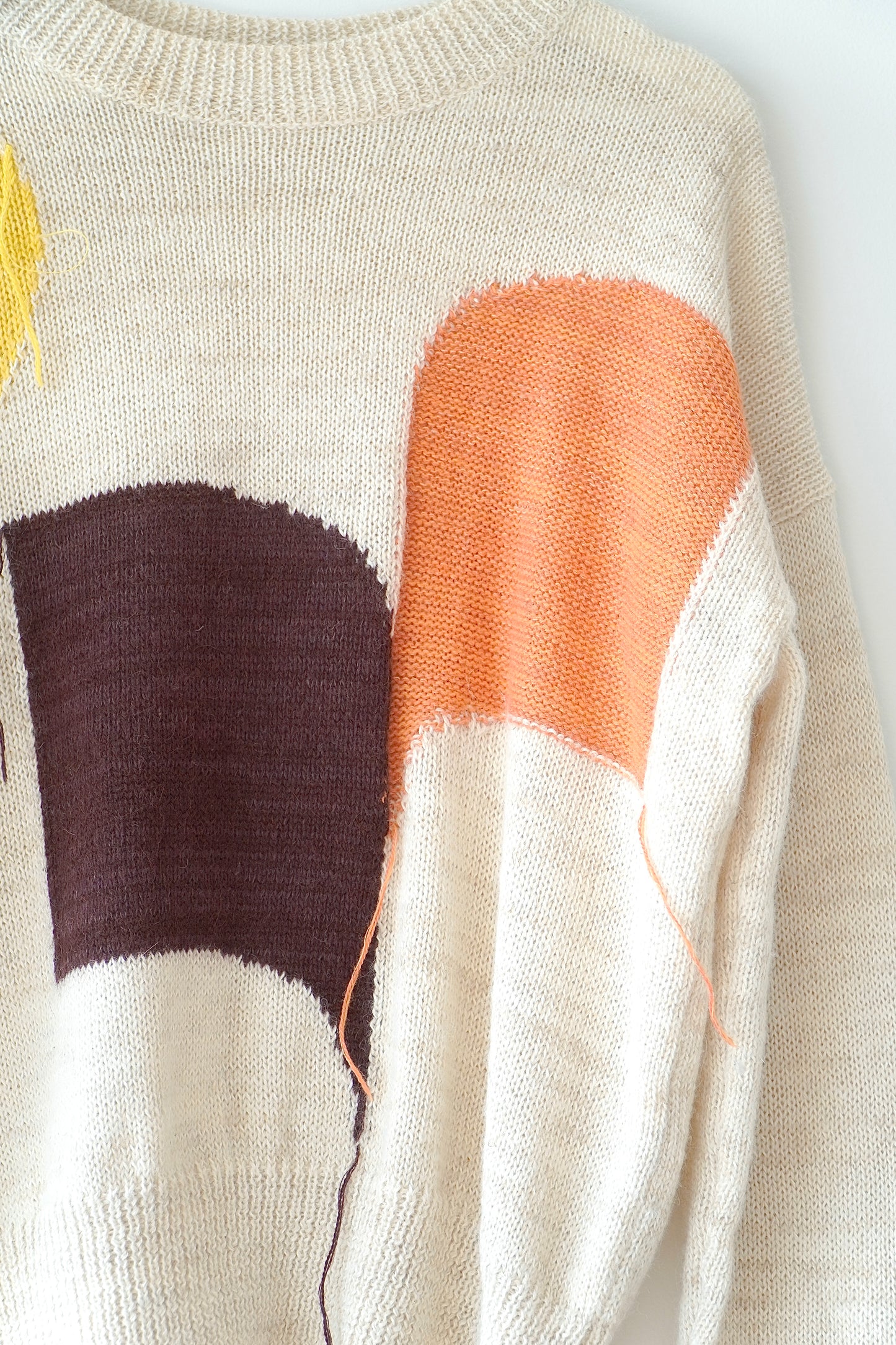 Isabel Etoile Marant Colourful Frayed Alpaca Blend Sweater (36)
