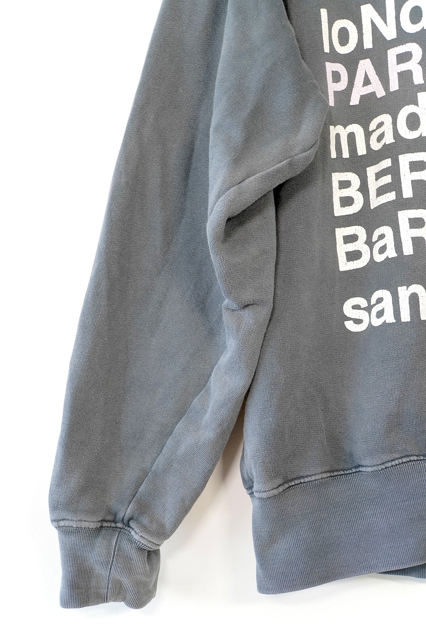 Anine Bing Washed Dark Grey Graphic 'City Love' Sweatshirt (S/P)