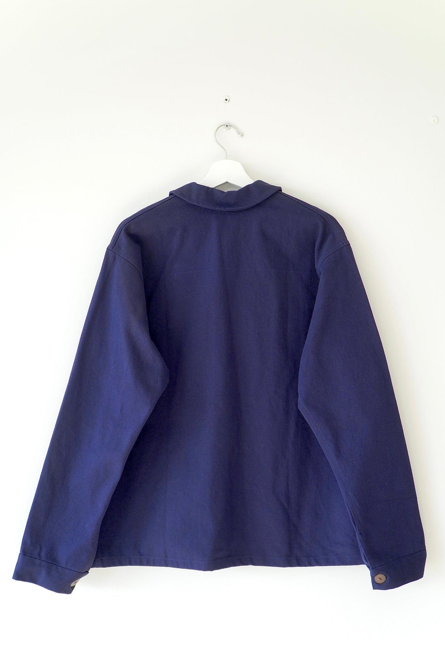 Mercador do Mundo Navy Blue Button Up Boxy Overshirt Jacket (M)