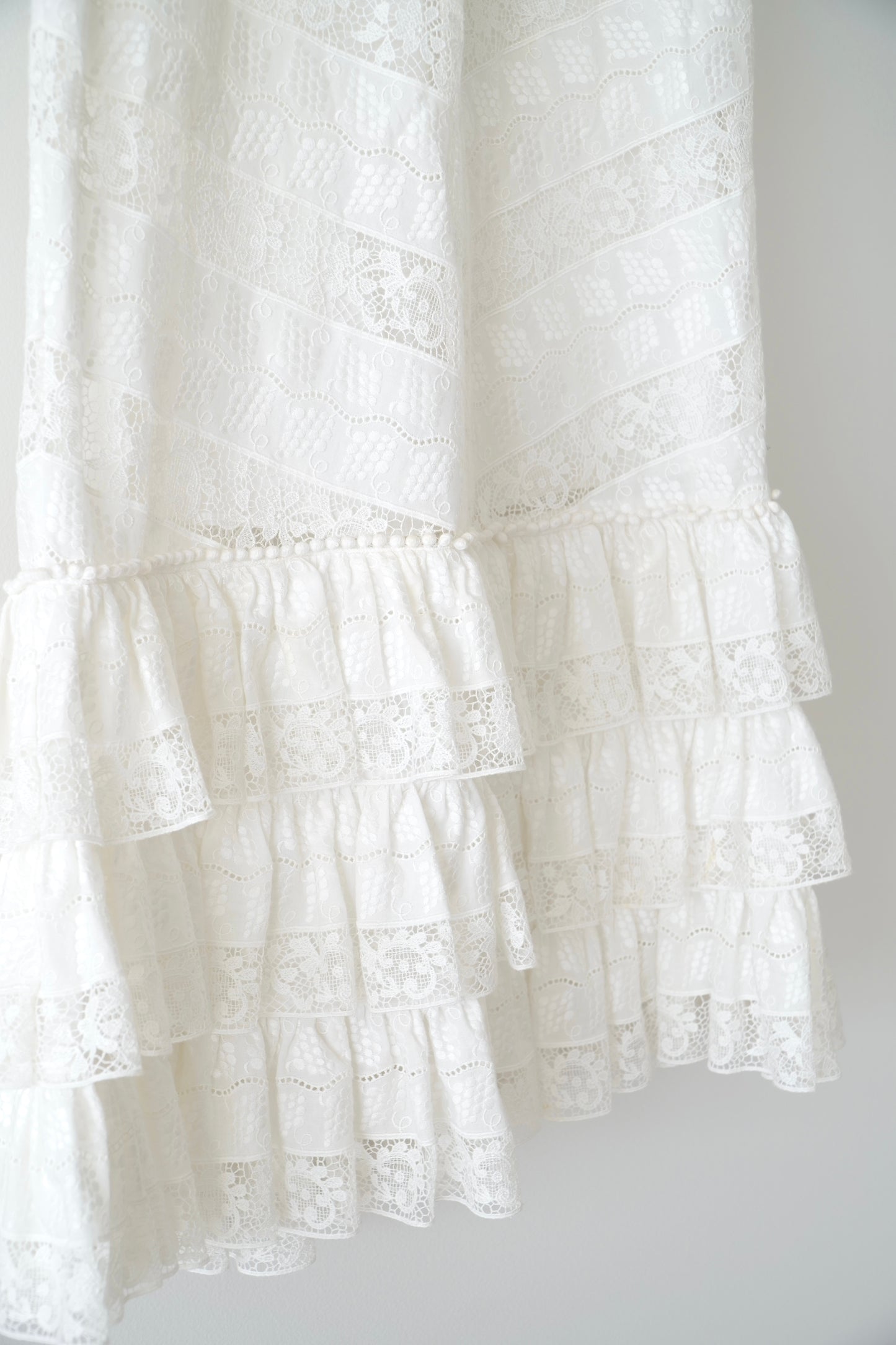 Zimmermann White Ruffle Skirt W/ Belt (0)