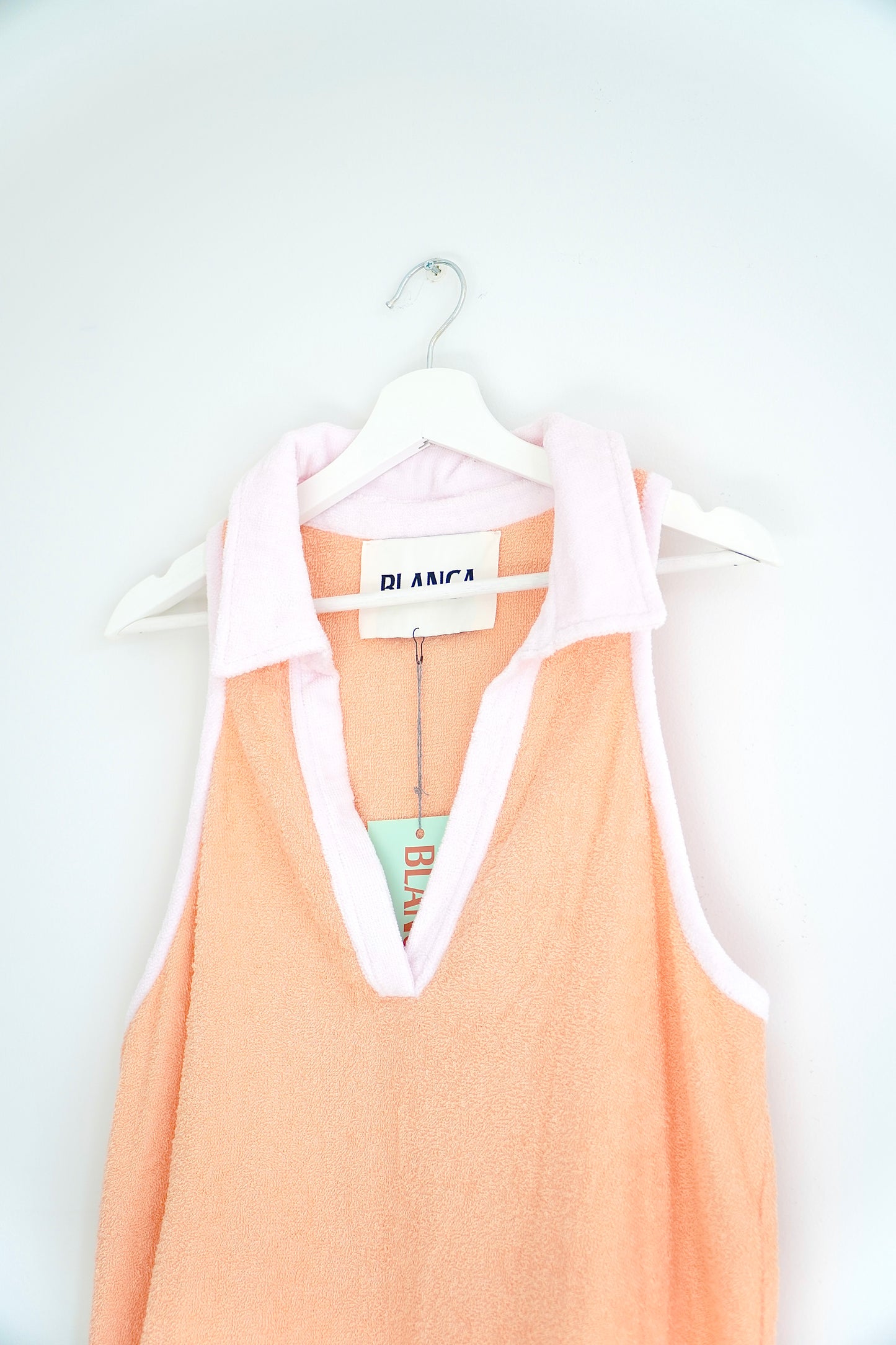 BLANCA Pastel Towelling Sleeveless Beach Dress (O/S)