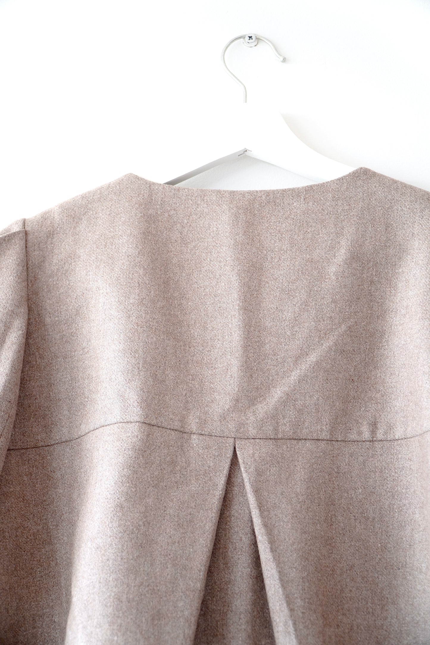 Witchery Light Brown Cropped Wool Blend Jacket (14 Au)