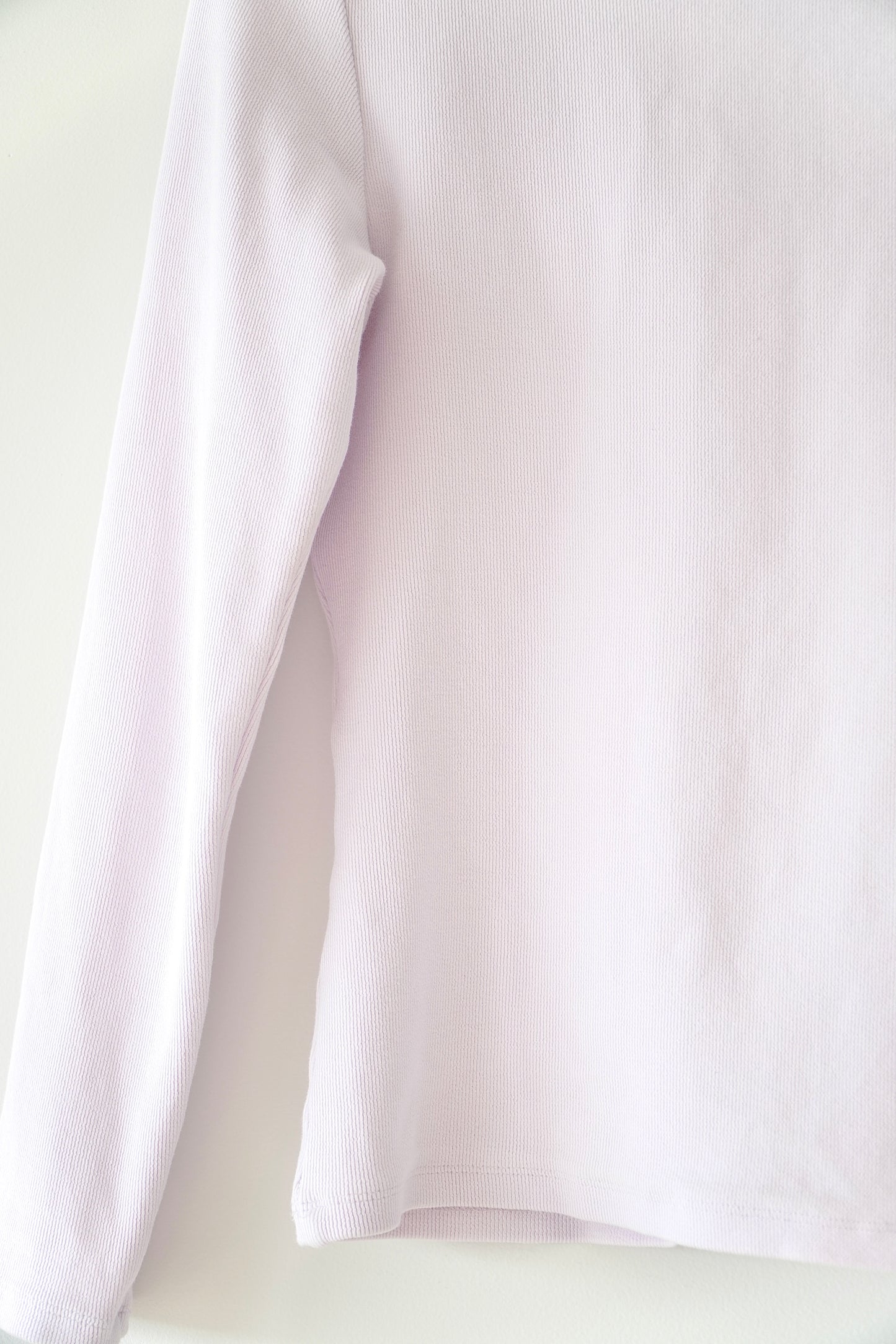 Country Road Violet Fitted Rib Long Sleeve Cotton T-Shirt (M)