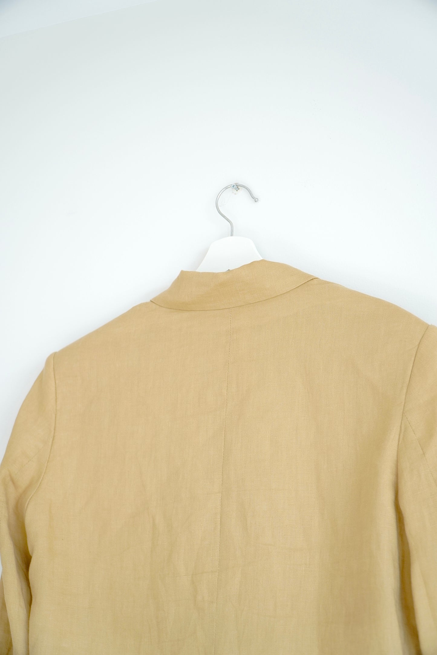 Zara Dusty Mustard Linen Suit Blazer (XL)