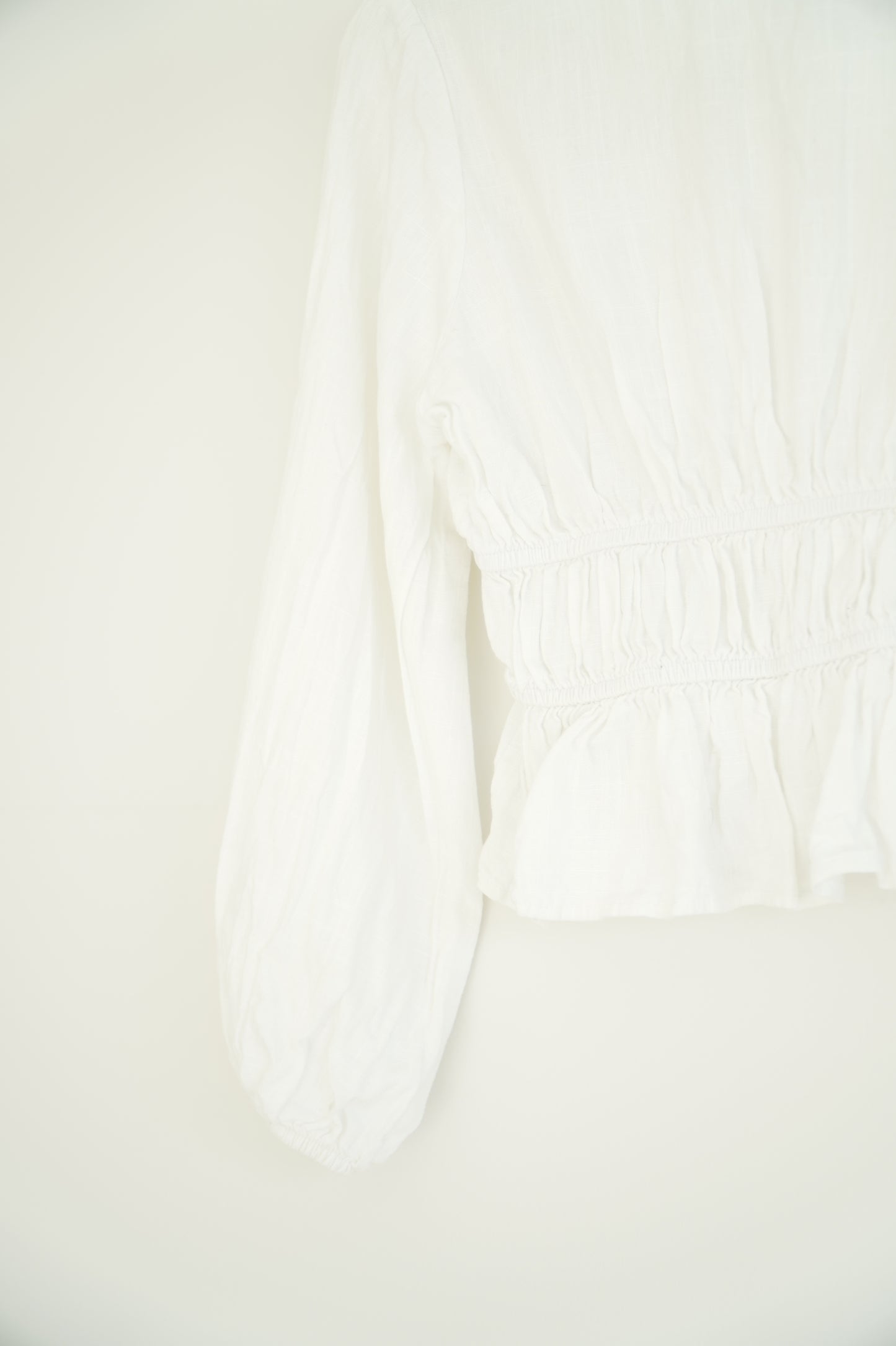 Dannii Minogue Petite White Linen Blend Blouse (6P)