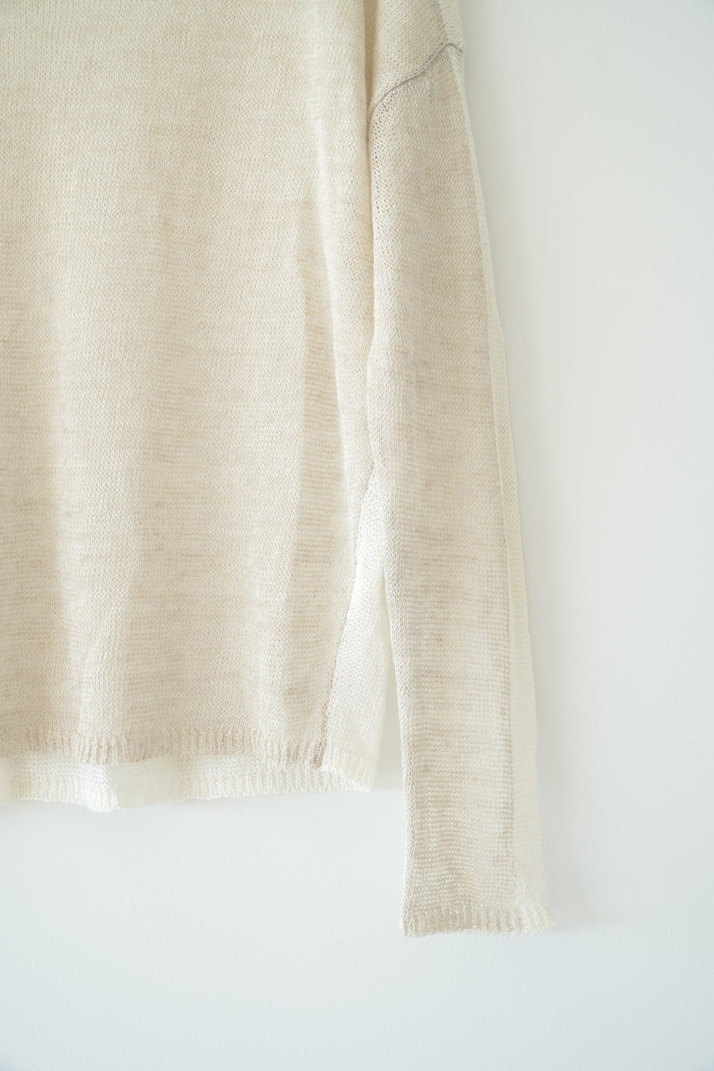 Two Tone Cream Mesh Knit Top (6-8 Au)