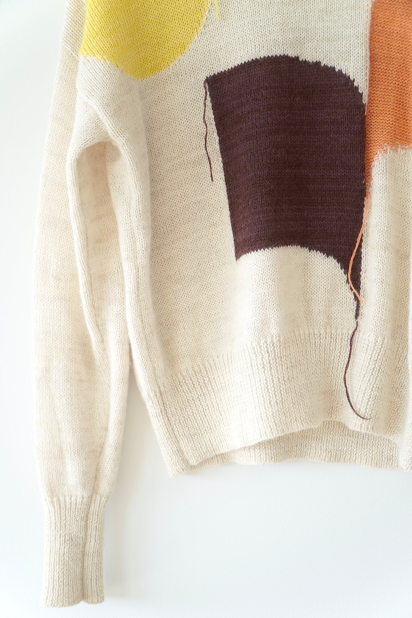 Isabel Etoile Marant Colourful Frayed Alpaca Blend Sweater (36)