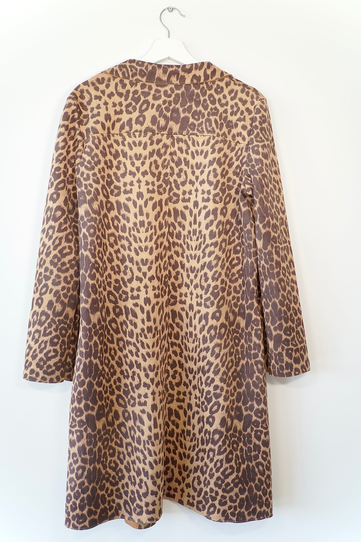 Zara Brown Leopard Print Coat (L)