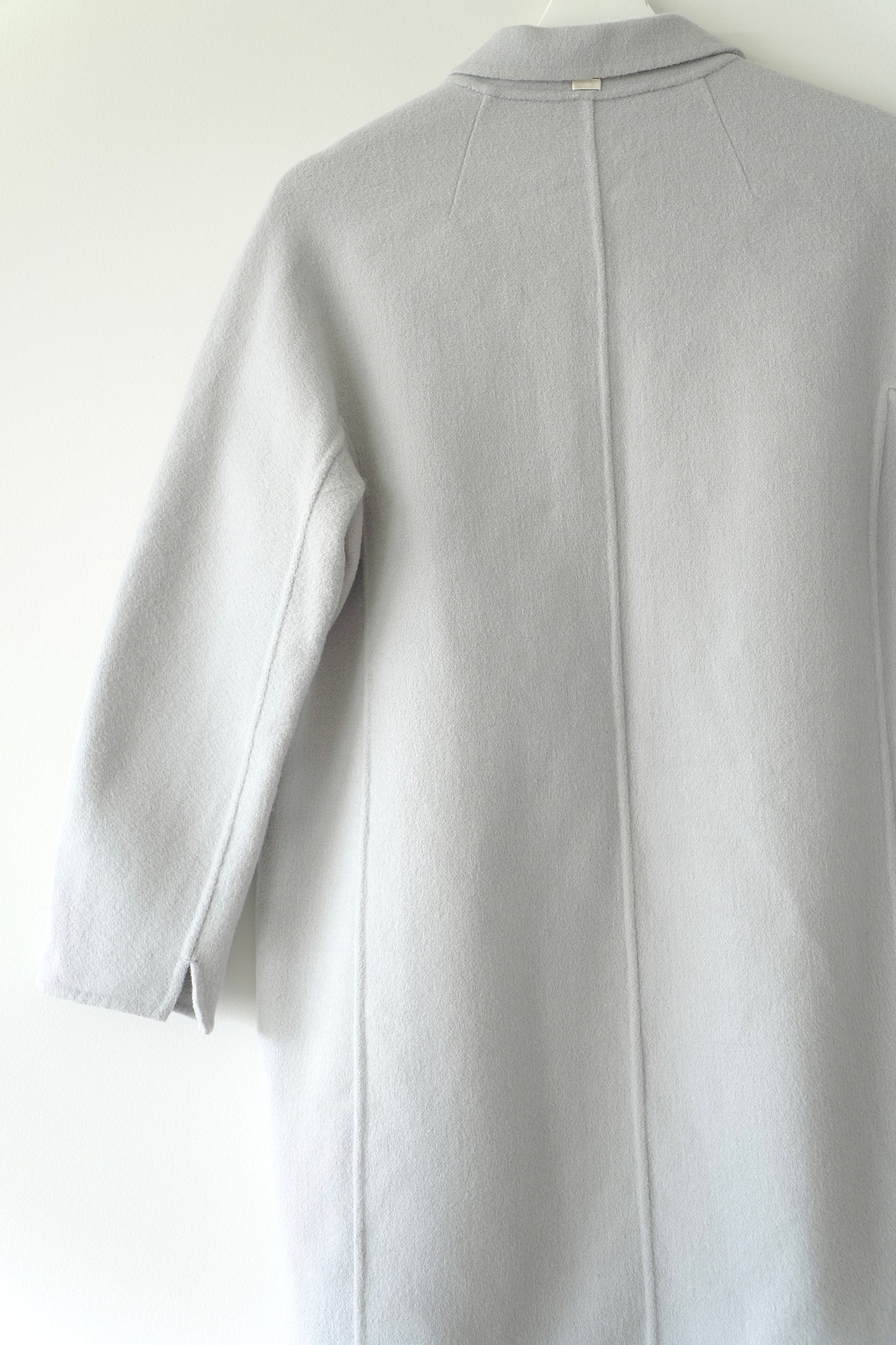 ‘S Max Mara Grey Blue Classic Single Breasted Wool Coat (6 Au)