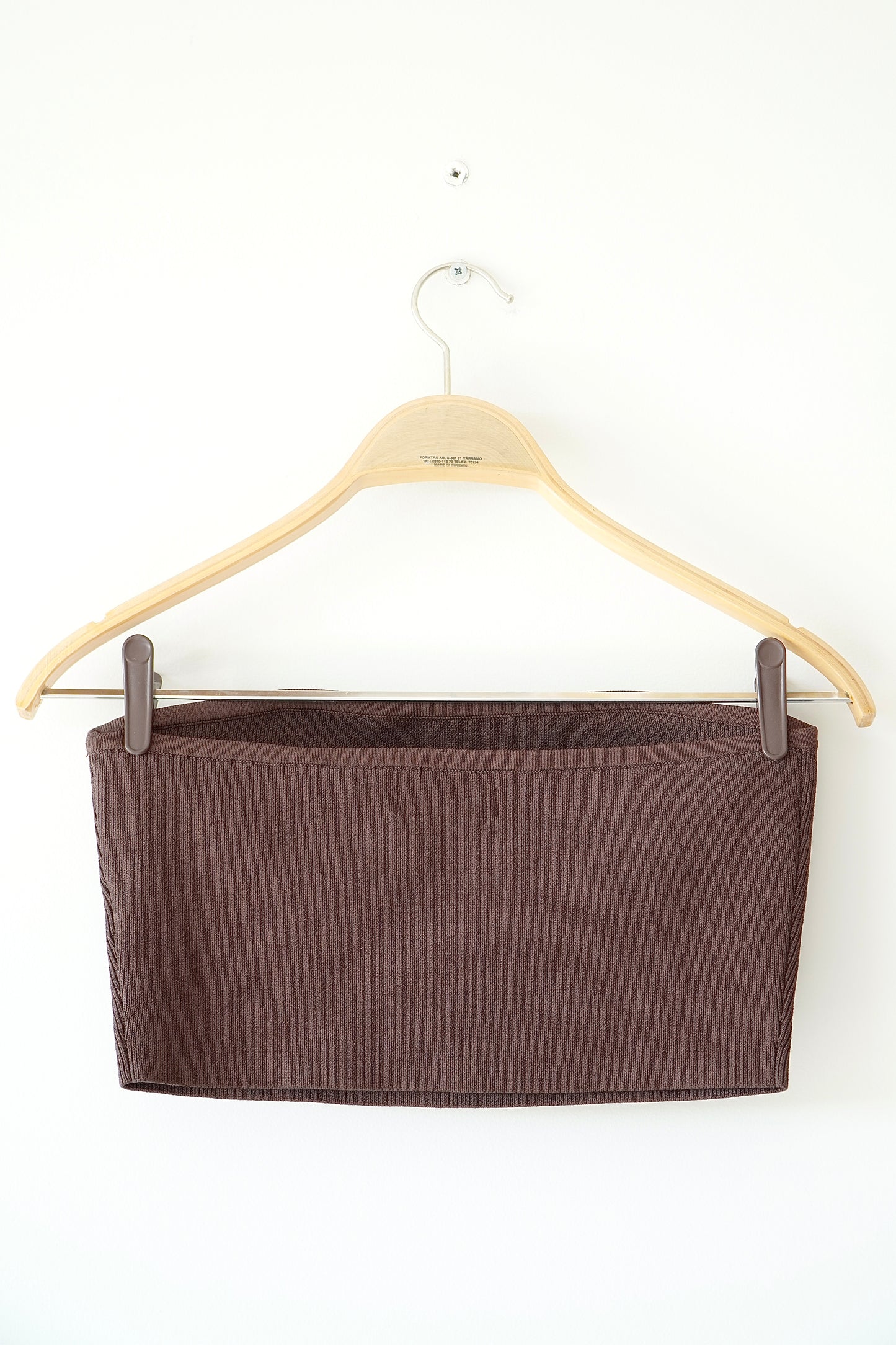 Nude Lucy Brown 'Manu' Knit Bandeau Top (L)