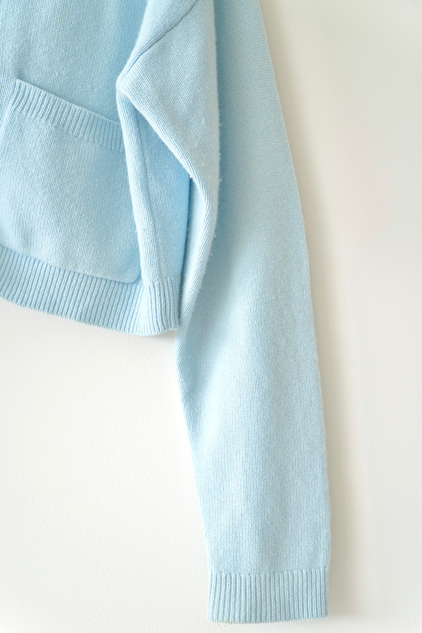 Scanlan Theodore Blue Cashmere Cropped Button Up Cardigan (S)