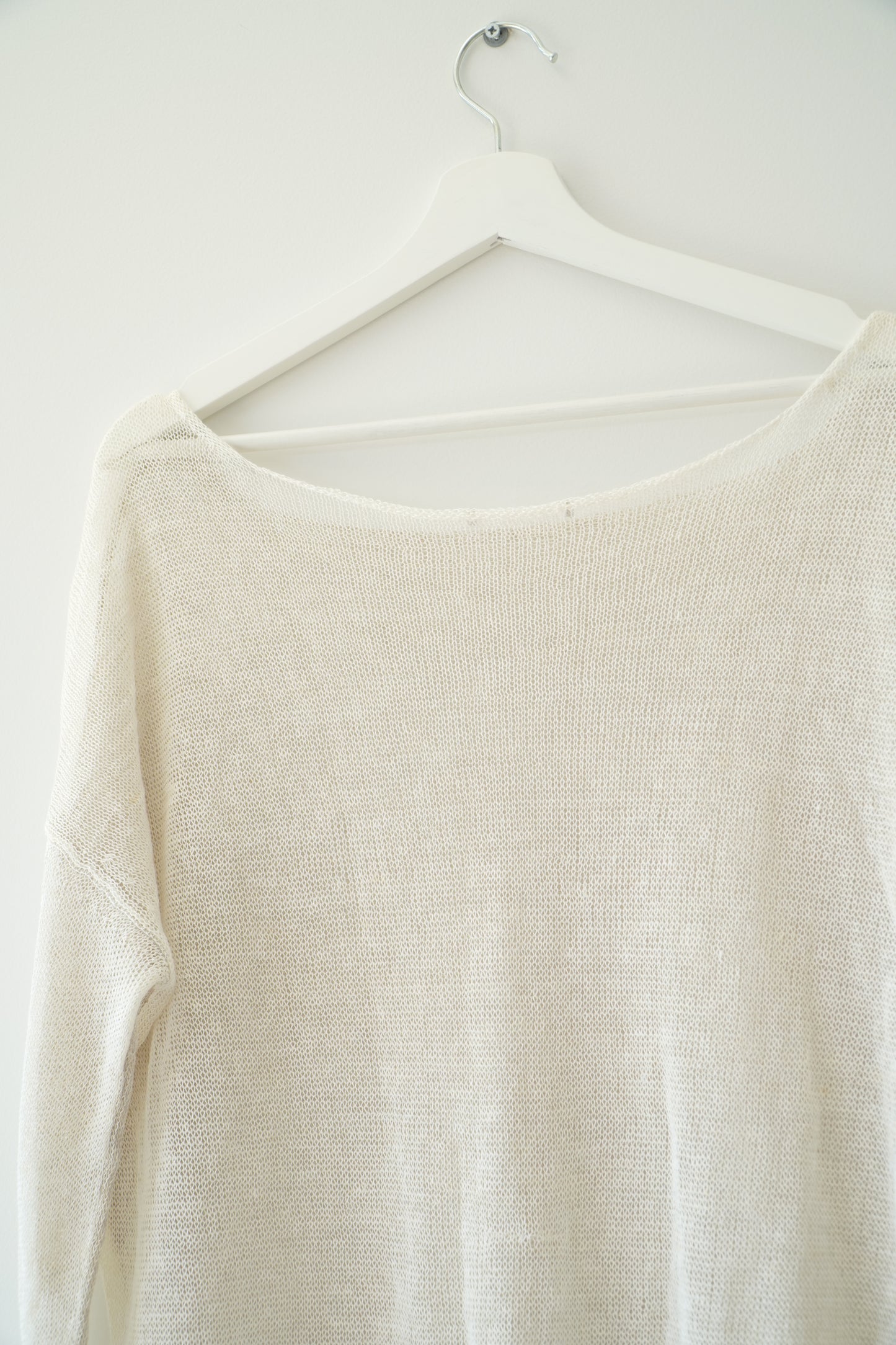 Two Tone Cream Mesh Knit Top (6-8 Au)