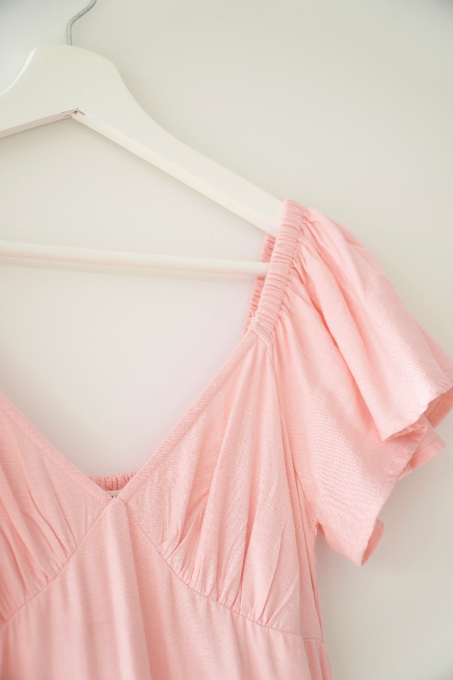 Billabong Baby Pink Tiered Midi Sundress (S)