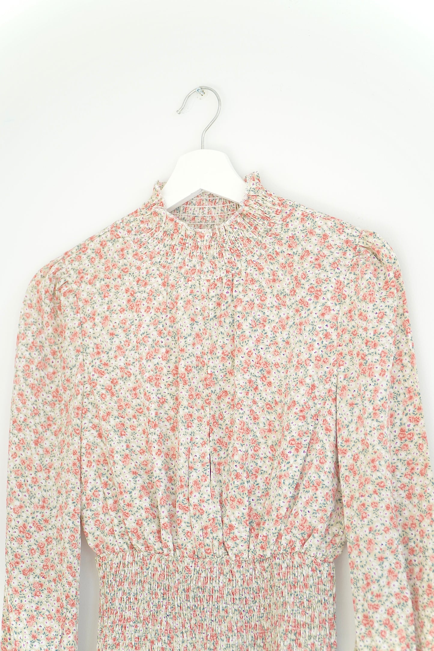 Ruby Sees Floral Smocked High neck mini dress (6 Au)