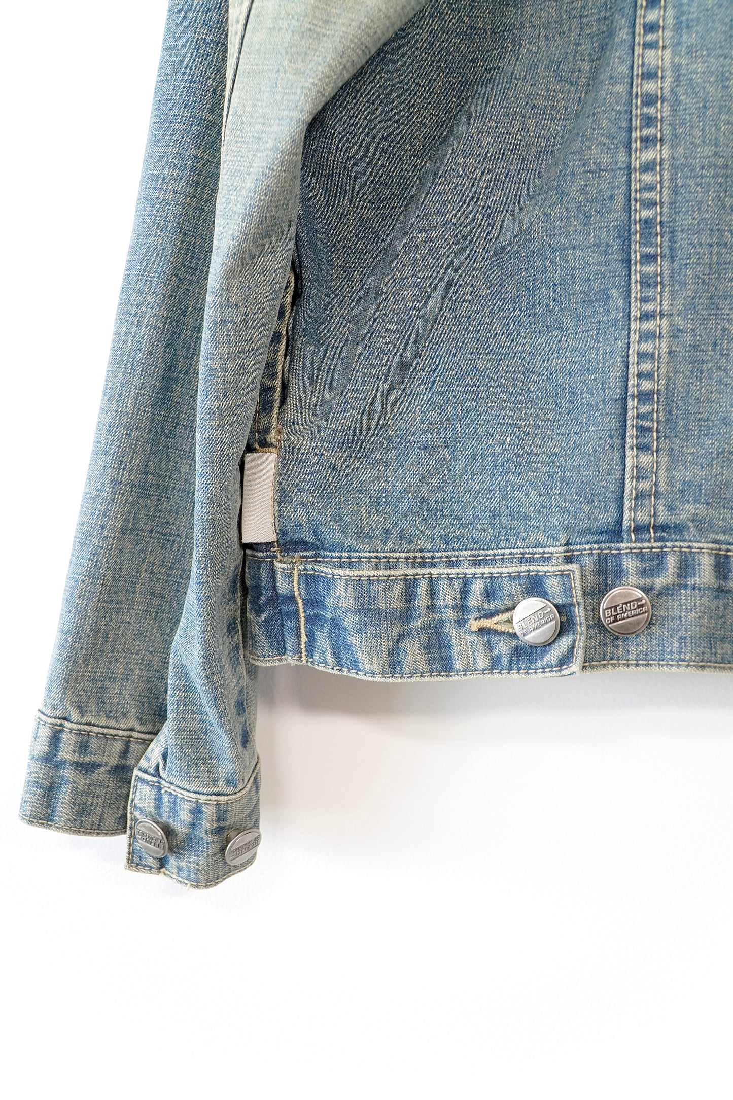Blend Of America Washed Blue Collared Denim Jacket (M)