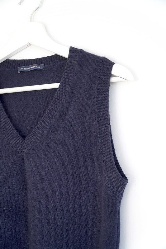 Brandy Melville Navy Wool Knit Sweater Vest (O/S)