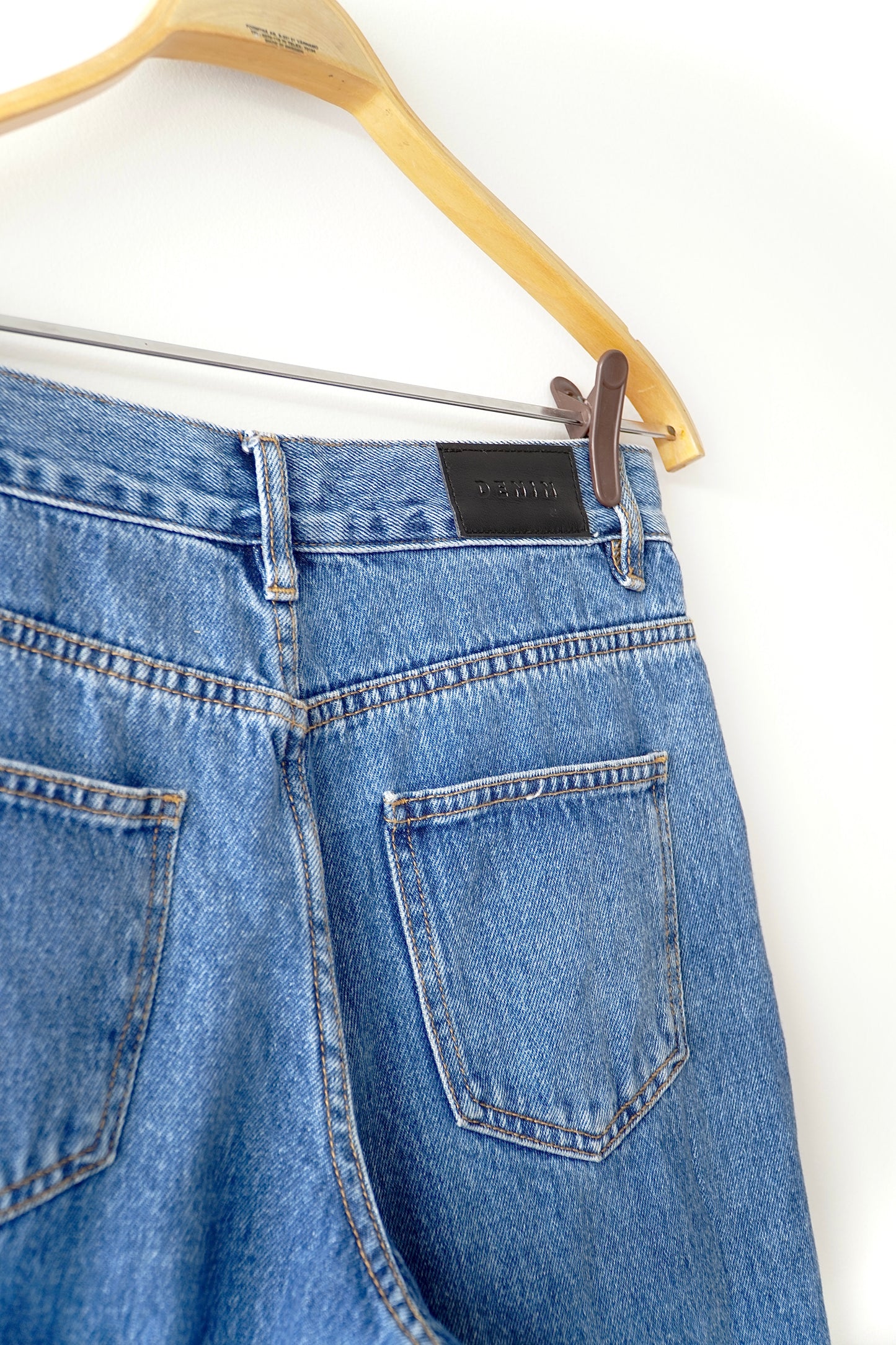 Glassons Dark Blue Denim Wide-Leg Jeans (8 Au)