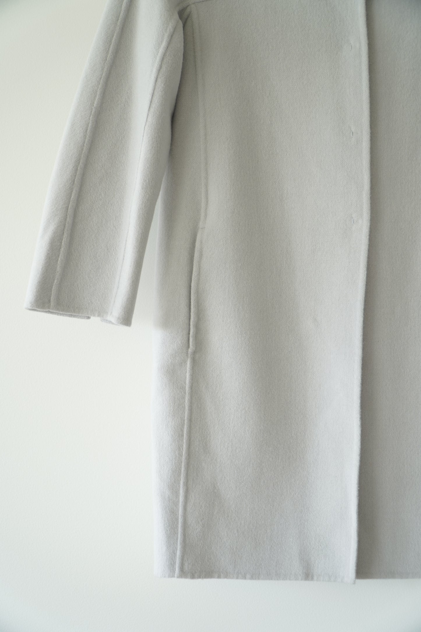 ‘S Max Mara Grey Blue Classic Single Breasted Wool Coat (6 Au)