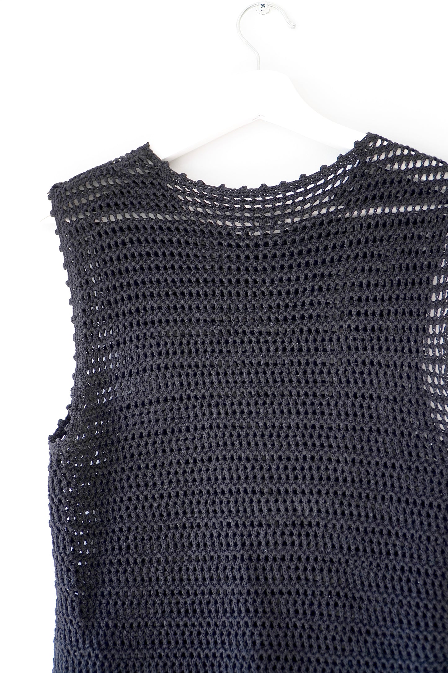 Wilfred Black Crotchet Sleeveless Top (XS)