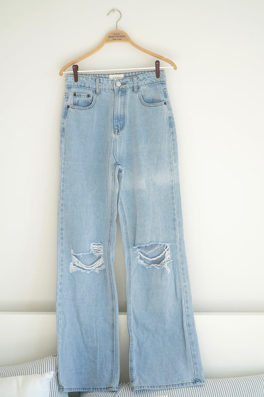 DISSH Blue High-Rise Ripped Jeans (10 Au)