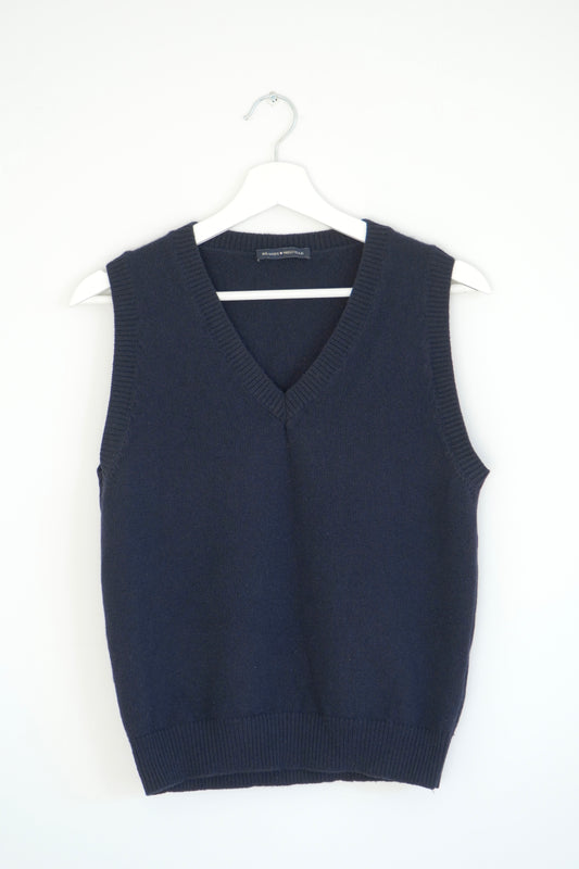 Brandy Melville Navy Wool Knit Sweater Vest (O/S)