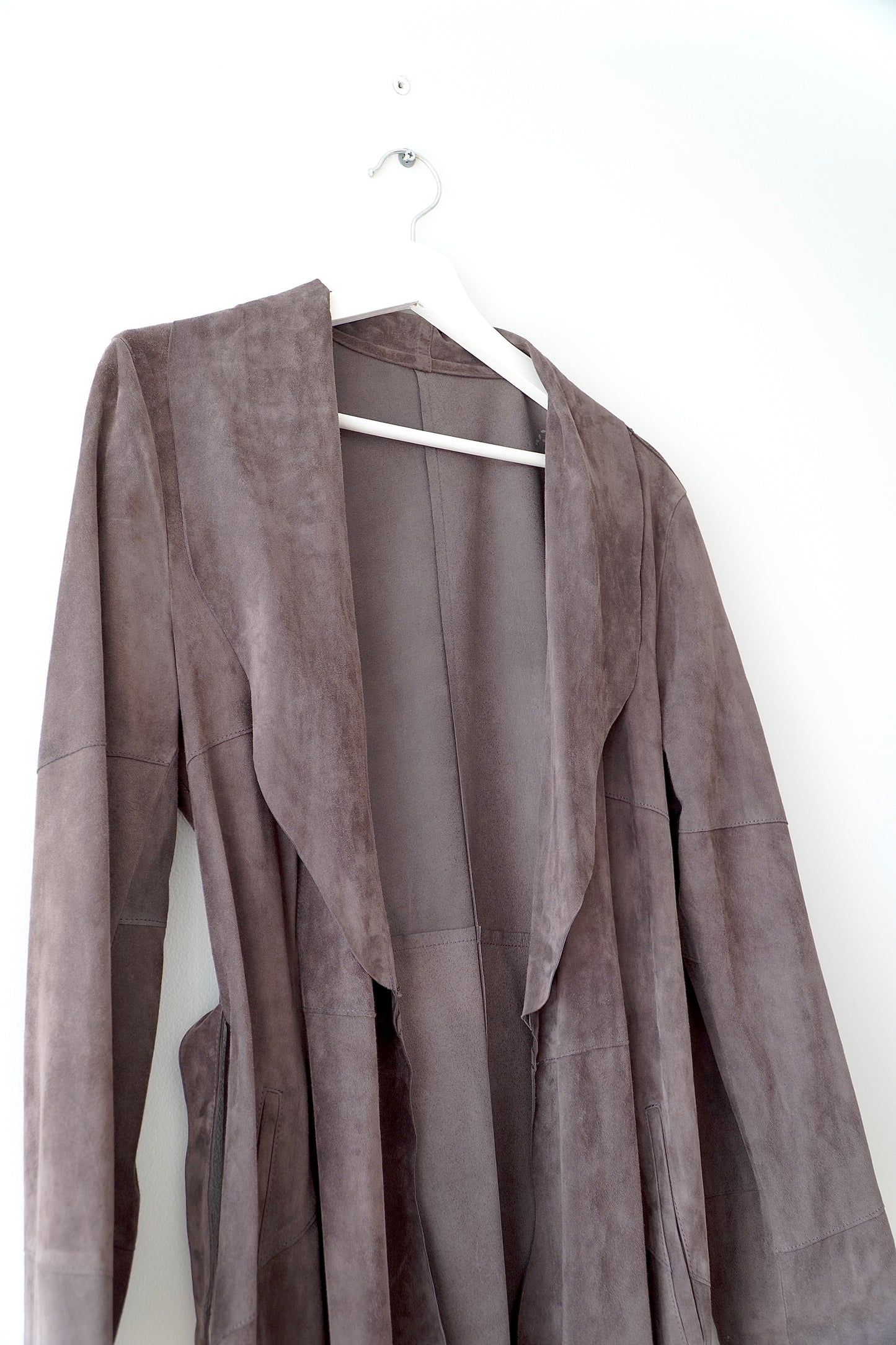 Just Cavalli Dark Brown Soft leather Waterfall Jacket (46)