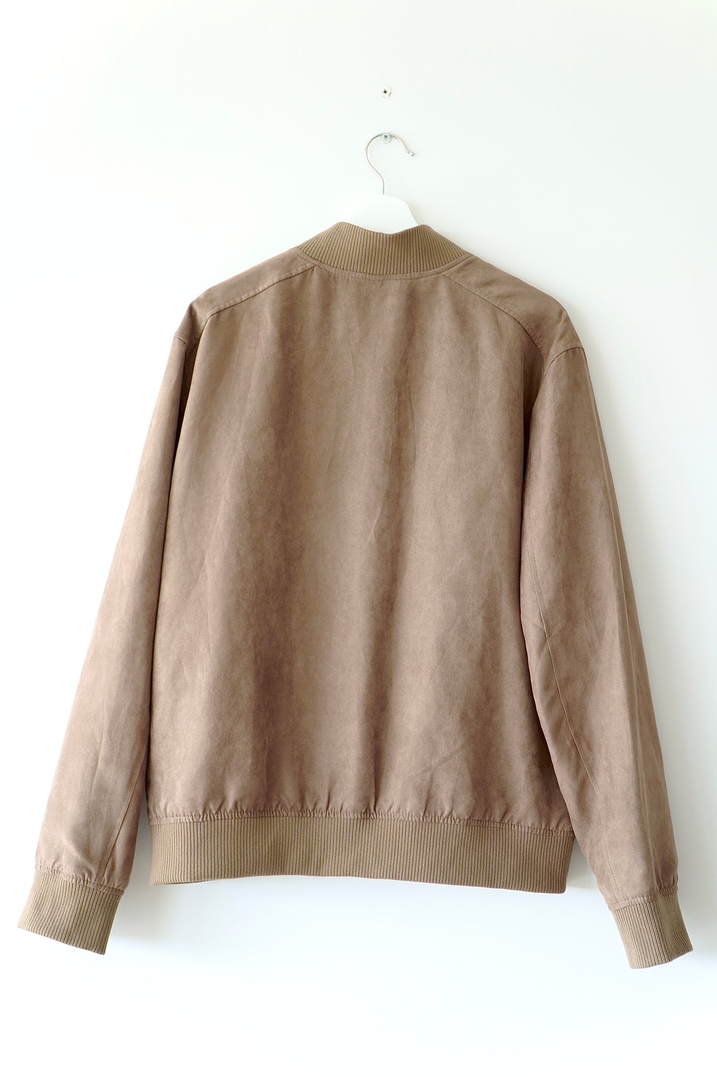 Banana Republic Brown Vegan Suede Bomber Jacket (L)