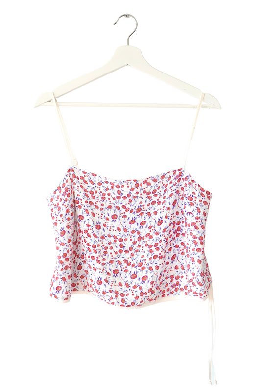 Hansen + Gretel Floral Relaxed Crop Top w/ Tie Detail (2)